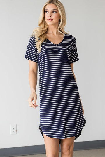 Adorable Striped Mini Dress - Fashion Quality Boutik
