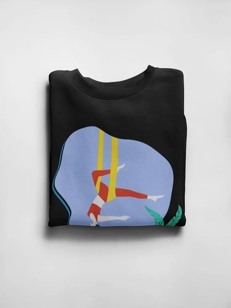 Aerial Yoga Hanging Girl Sweatshirt Women's - Fashion Quality Boutik