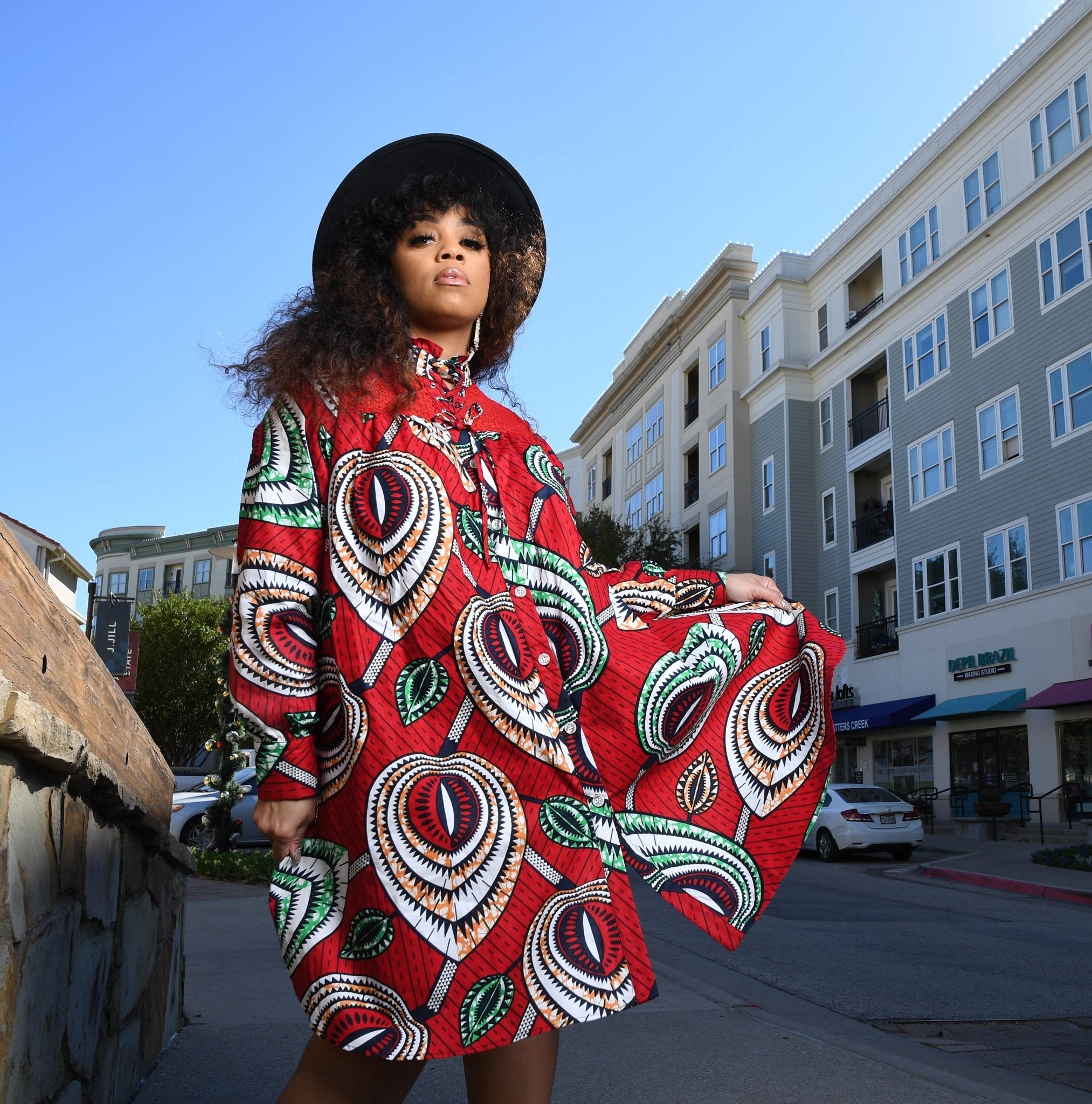 African Print Bose Shirt Dress - Fashion Quality Boutik