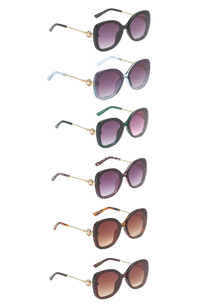 Amazing Lens Pearl Style Decorated Temple Sunglasses - Fashion Quality Boutik