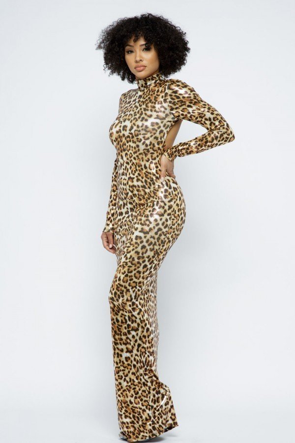 Animal Print Body Con Maxi Dress - Fashion Quality Boutik