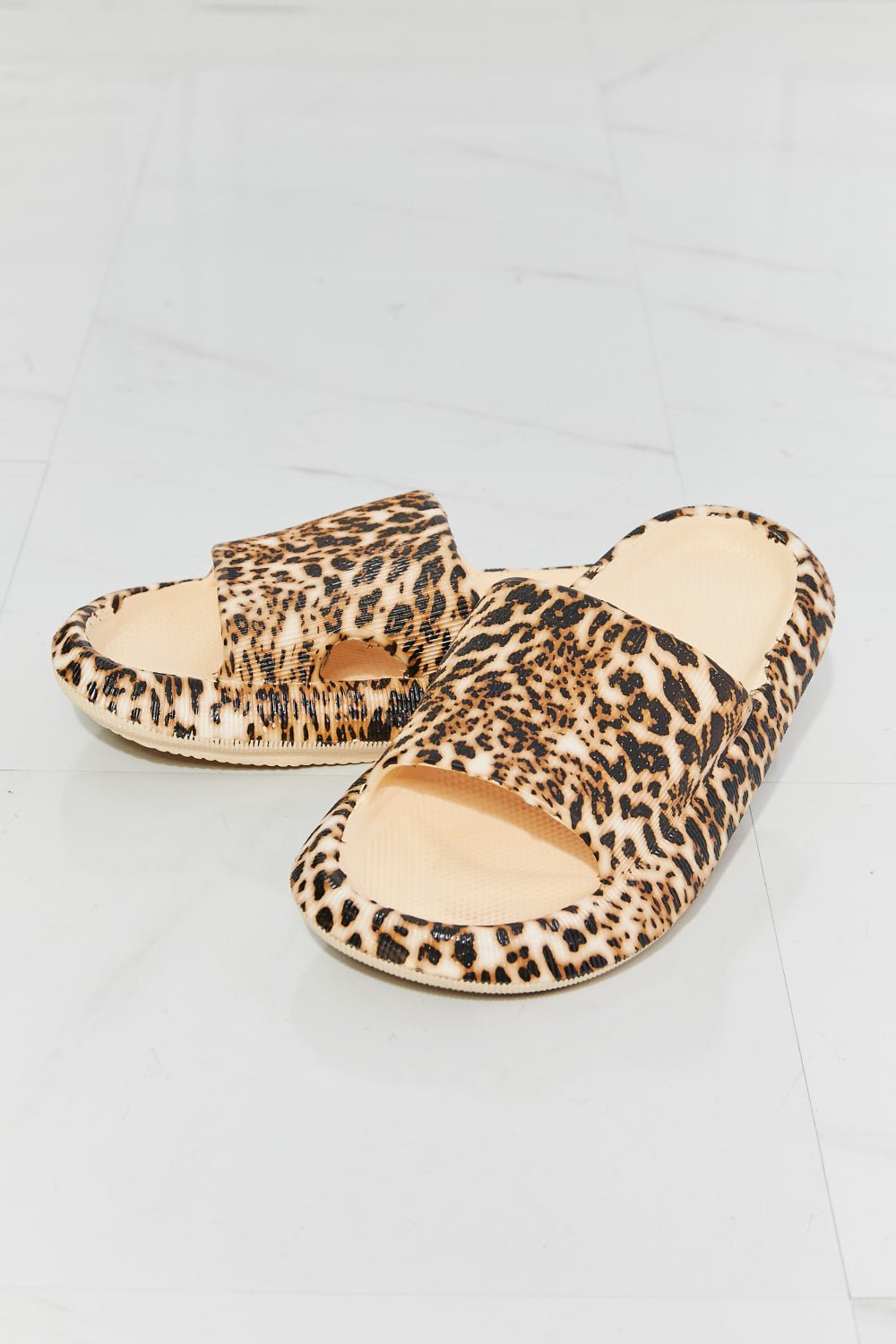 Arms Around Me Open Toe Slide in Leopard - Fashion Quality Boutik