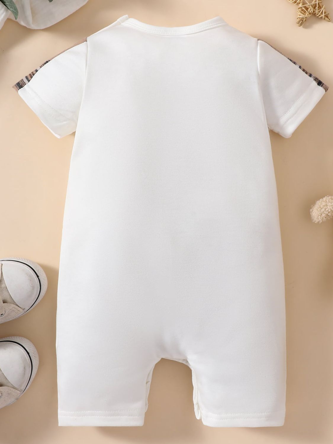 Baby MINI BOSS Bear Graphic Short Sleeve Jumpsuit - Fashion Quality Boutik