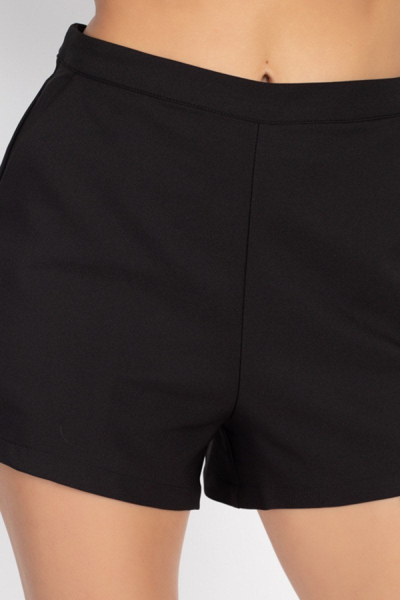 Back Zip-up Mini Shorts - Fashion Quality Boutik