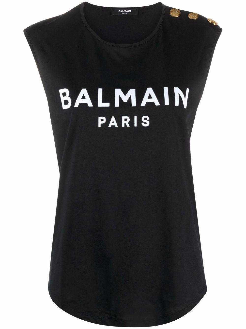 BALMAIN BLACK TANK TOP - Fashion Quality Boutik