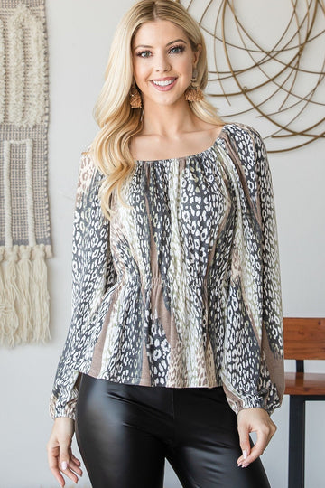 Beautiful Leopard Print Tunic Top - Fashion Quality Boutik