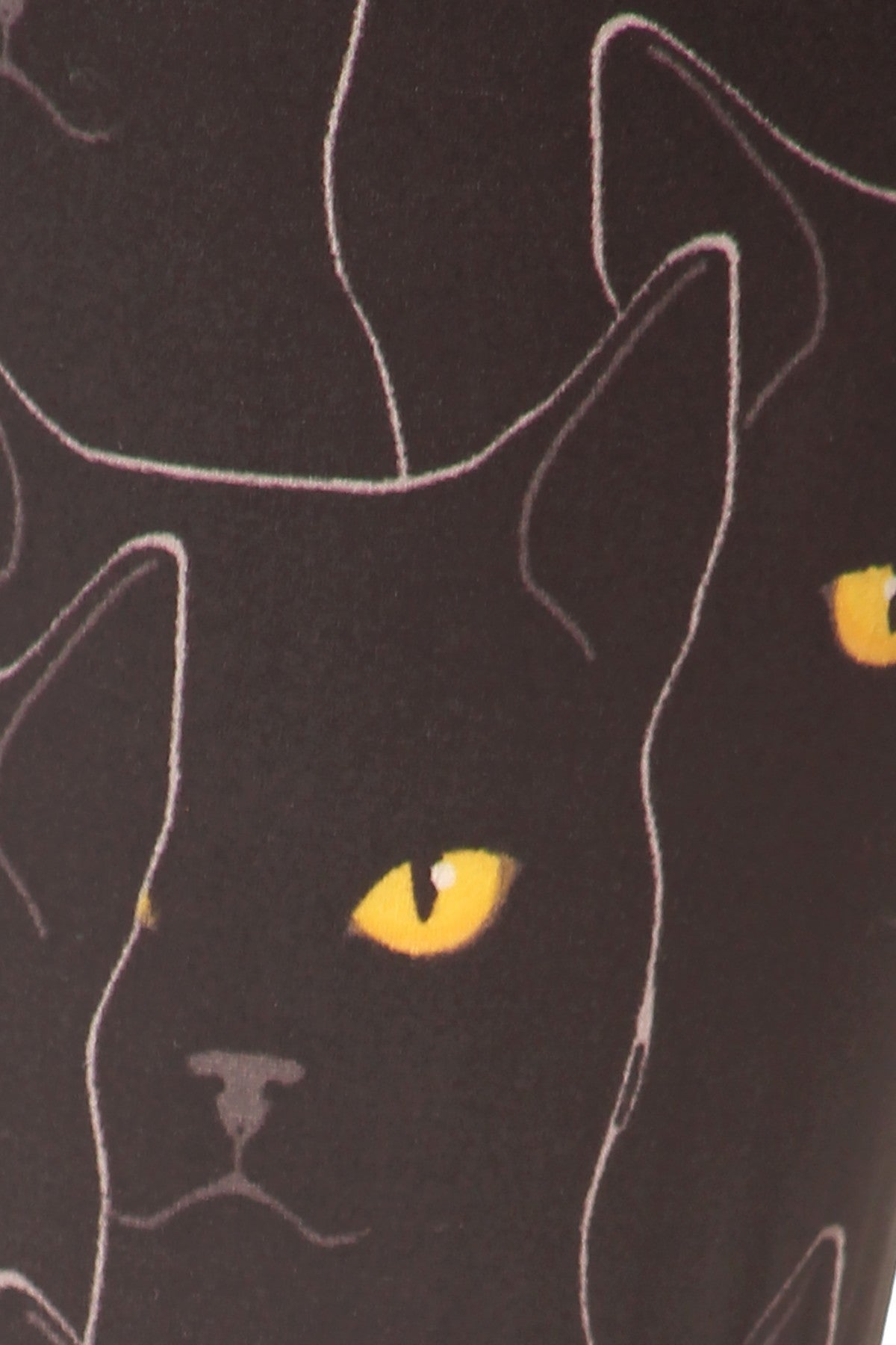 Black Cats Printed, High Waisted Leggings In A Fit Style, With An Elastic Waistband - Fashion Quality Boutik