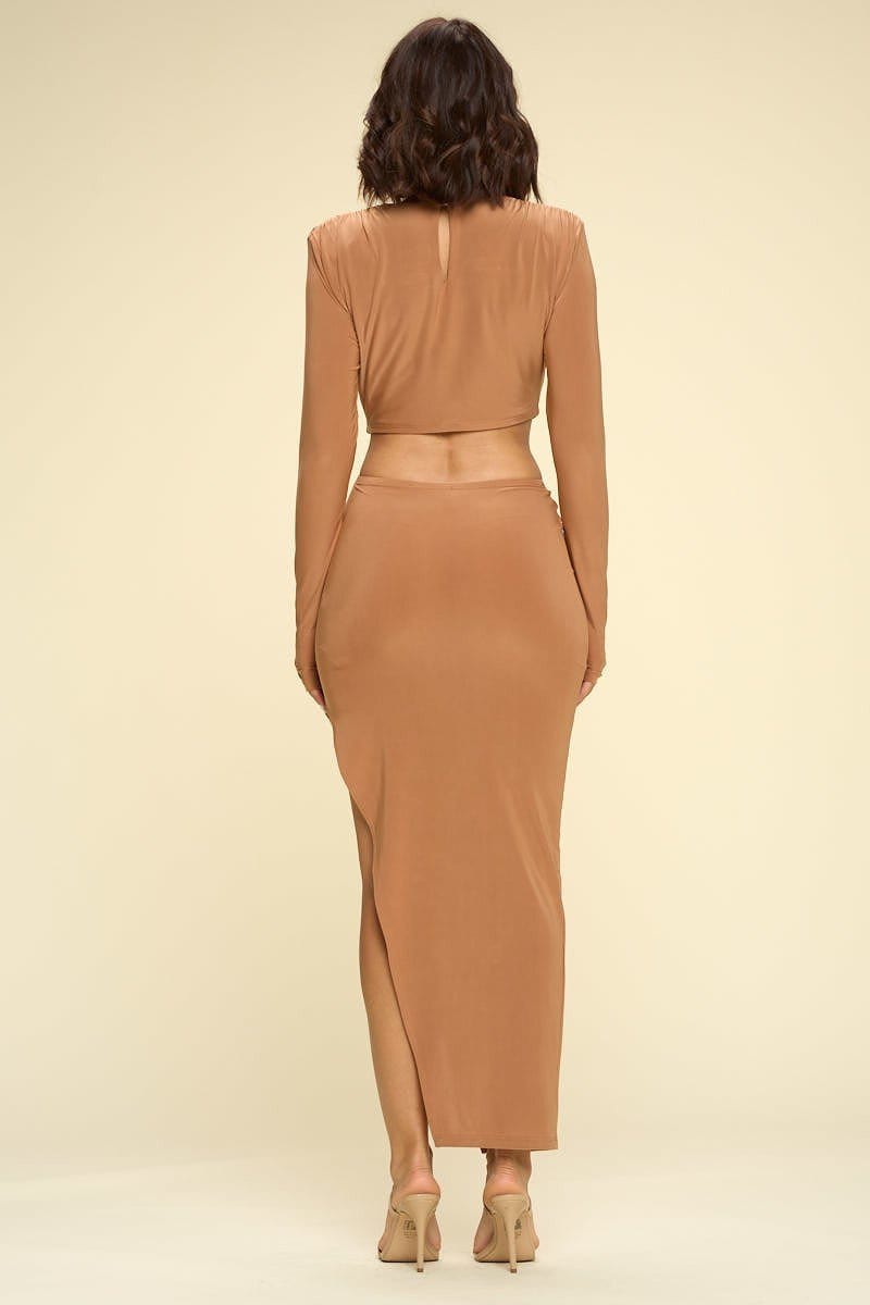 Bodycon Cut Out Midi Dress - Fashion Quality Boutik
