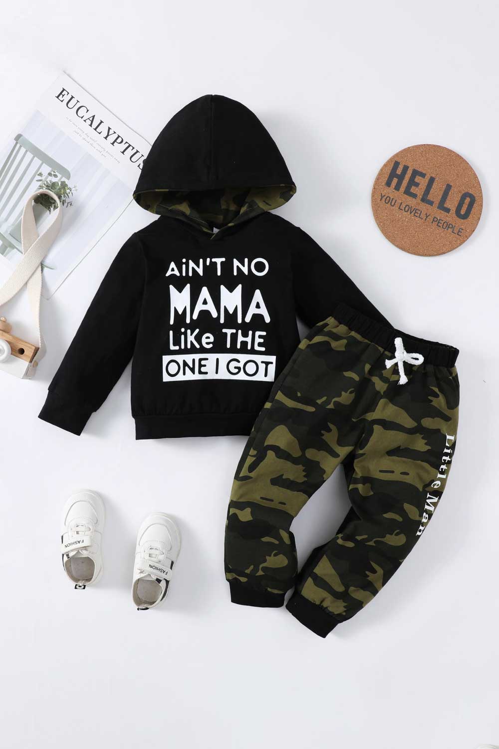 Boys Letter Graphic Hoodie and Joggers Set - Fashion Quality Boutik