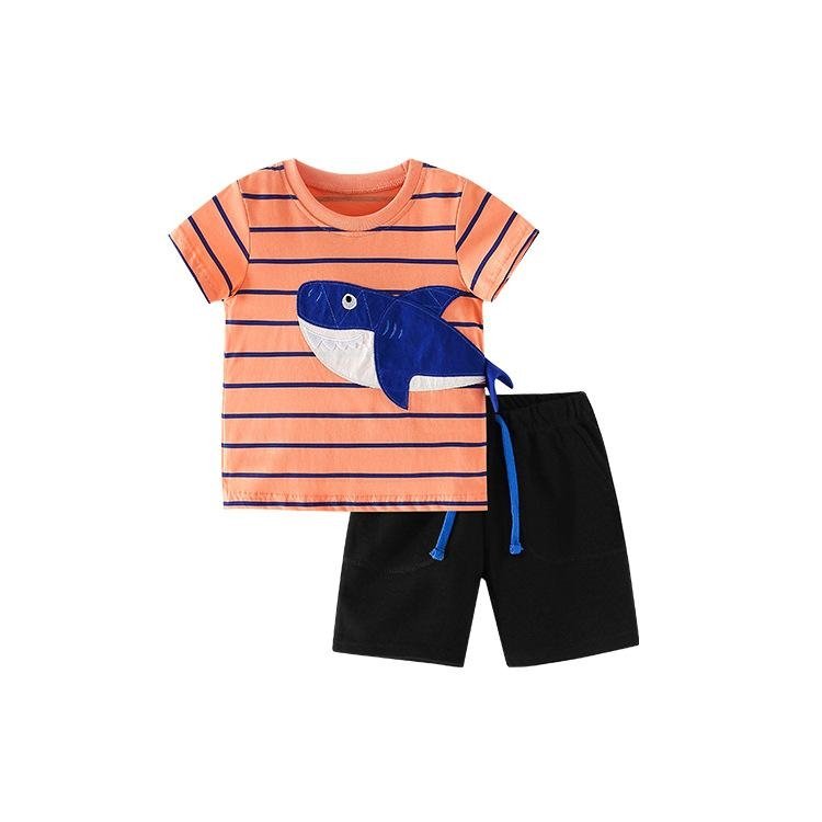 Boys' suit animal cotton shorts short sleeved two-piece Pullover - Fashion Quality Boutik