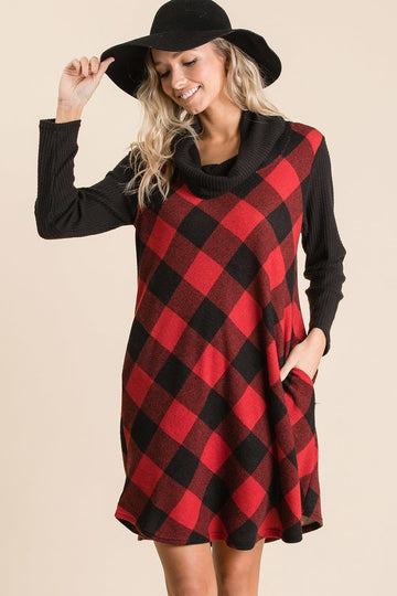 Buffalo Plaid Tartan Swing Dress - Fashion Quality Boutik