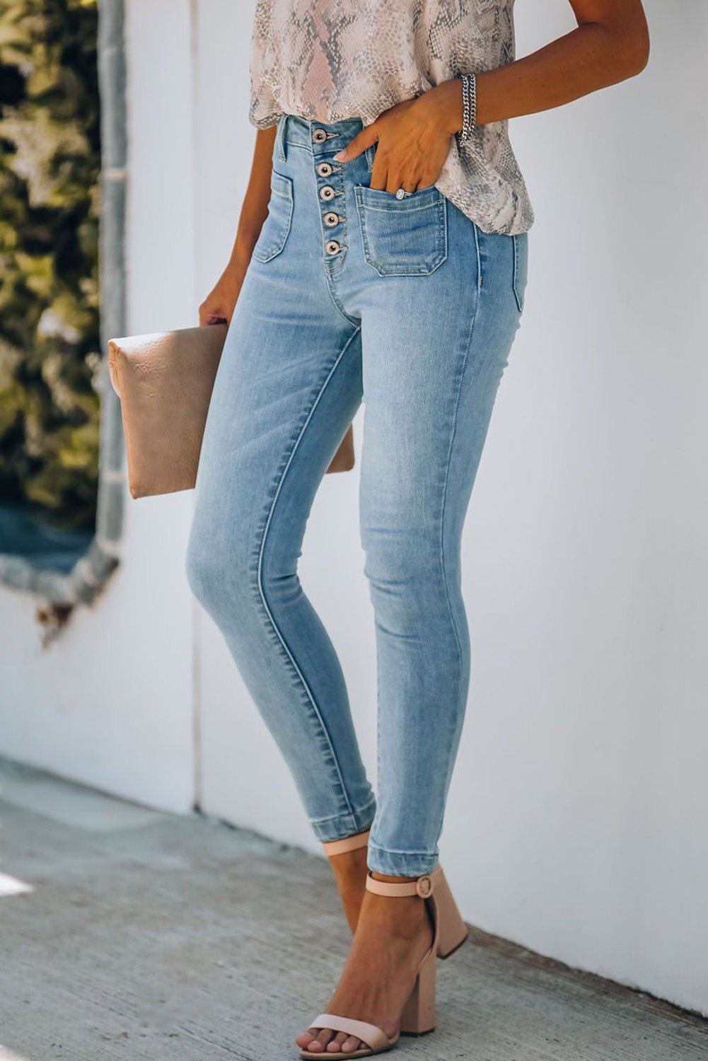 Button Fly Skinny Jeans - Fashion Quality Boutik
