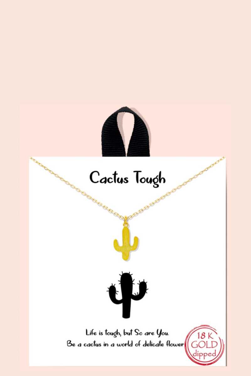 Cactus Tough Pendant Dainty Message Necklace - Fashion Quality Boutik