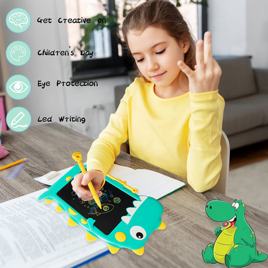 Jmachen LCD Writing Tablet for Kids; Dinosaur Kids Drawing Tablet; Toddler Educational Toys Drawing Writing Pad for Kids 2 3 4 5 6 7 Years Old; Doodle Board Gifts(Green)