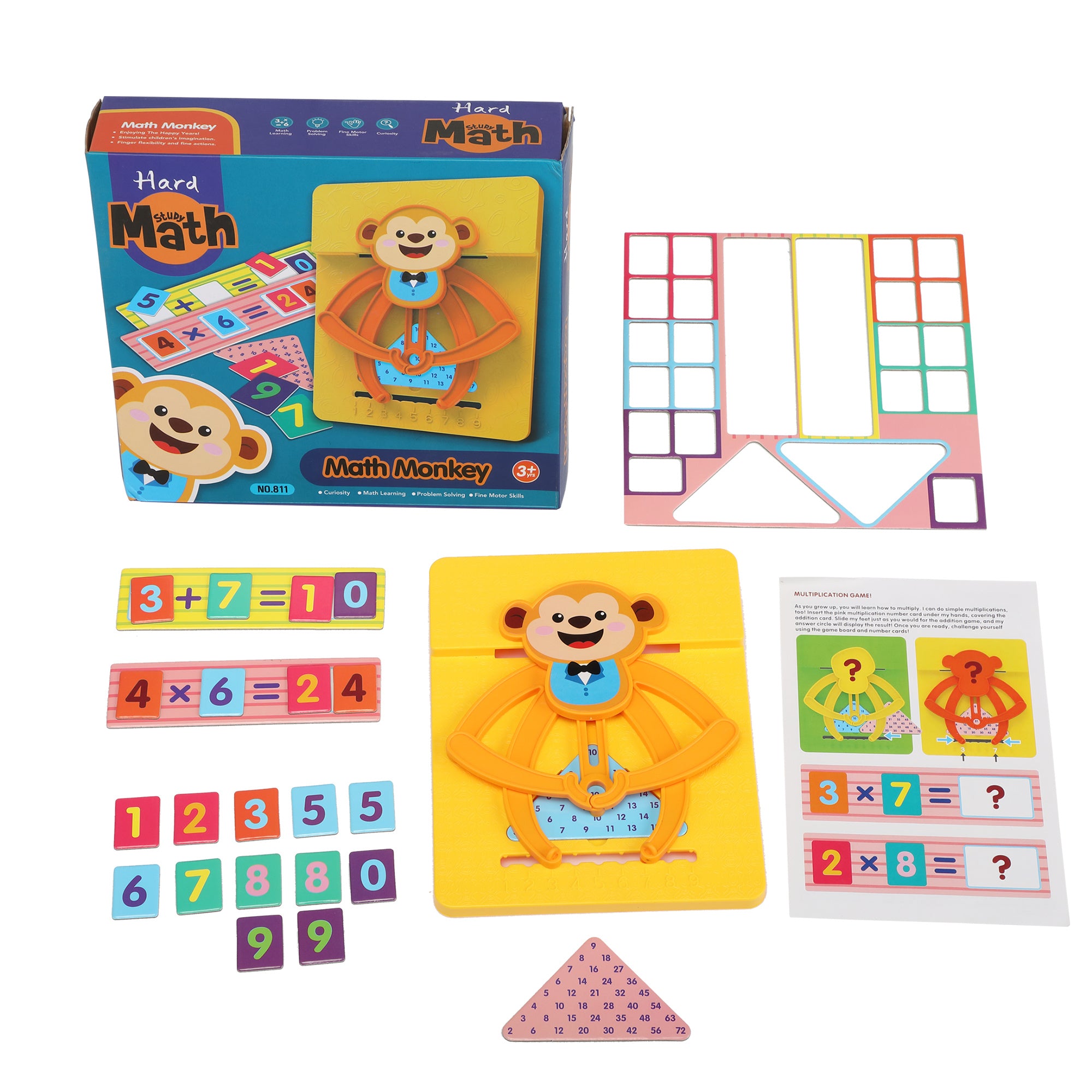 Math Monkey Educational Toys for Toddles, Preschool Number Learning Fun Game for Boys & Girls, Monkey Counting Gift for kids XH