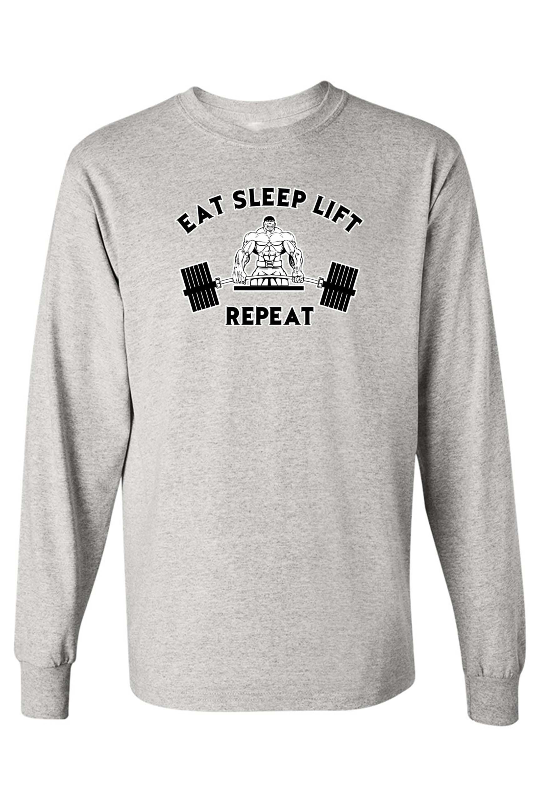 Unisex Eat Sleep Lift Workout Fitness Humor Long Sleeve shirt - Fashion Quality Boutik