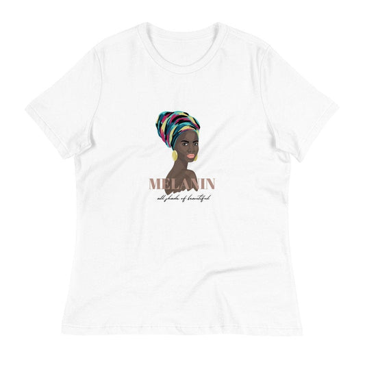 Women's Relaxed Melanin Print T-Shirt - Fashion Quality Boutik