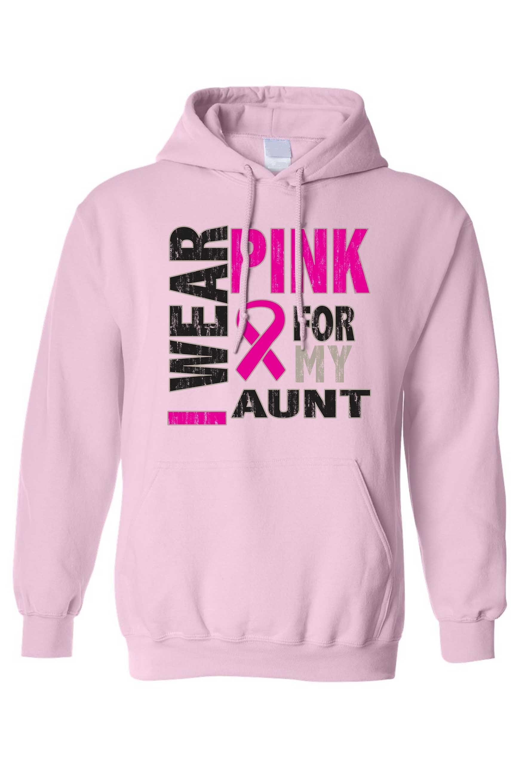 Unisex Pullover Hoodie Breast Cancer Awareness I Wear Pink For My Aunt - Fashion Quality Boutik
