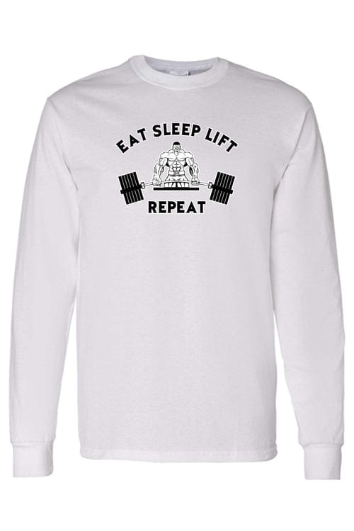 Unisex Eat Sleep Lift Workout Fitness Humor Long Sleeve shirt - Fashion Quality Boutik